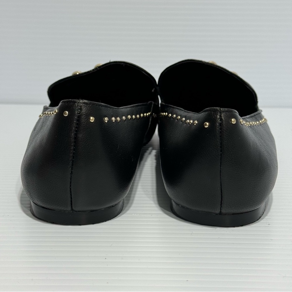 Chicos Black Studded Leather Loafers Size 10 1/2 - Picture 8 of 12